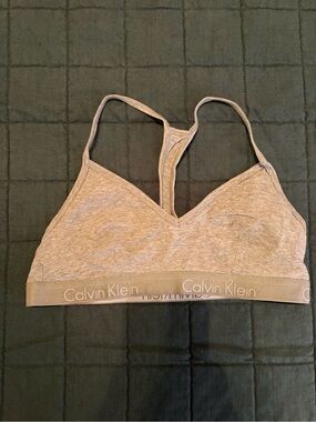 Calvin Klein Women's Light Gray Cotton Bralette